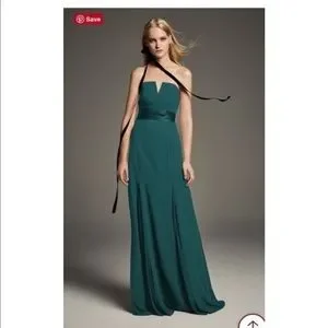 Davids Bridal V-Wire Crepe Mermaid Bridesmaid Dress
